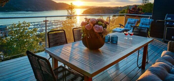 Terrace With a View of the Sunset