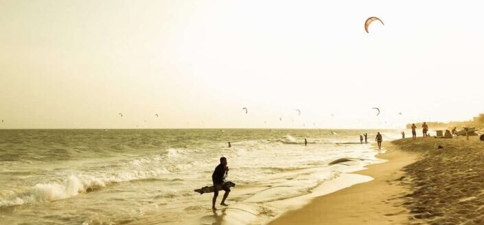 People Kite Flying in the Beach