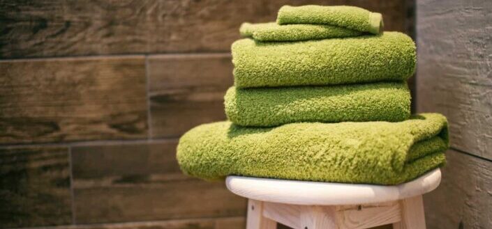 Freshly Washed Towels Piled Together